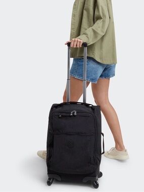 Kipling Darcey small carry on suitcase luggage black BEYOND EUC!!! Rolling bag